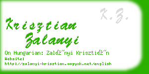 krisztian zalanyi business card